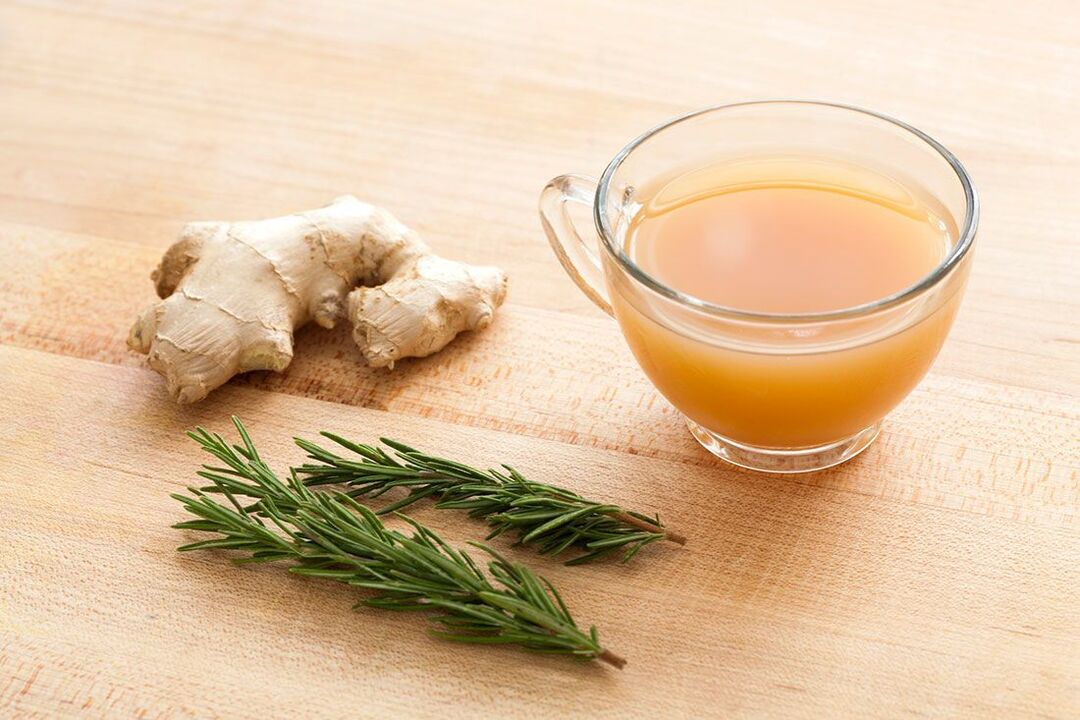 Needle broth with ginger from parasites